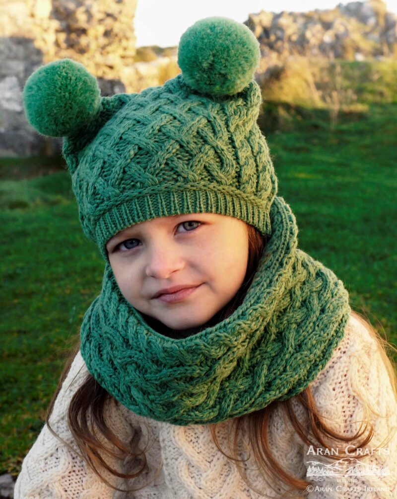 Bonnet irlandais chaud laine mérinos Aran Crafts